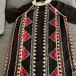 Vero Moda Womens Short Sleeve Crew Neck Printed Short Dress